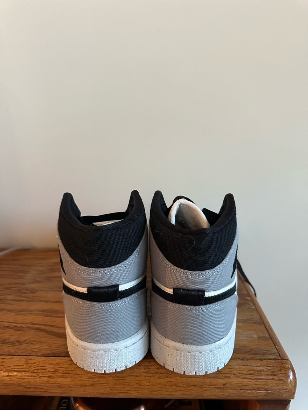 Jordan High-Top Sneakers in Black and Cream - Picture 3 of 6
